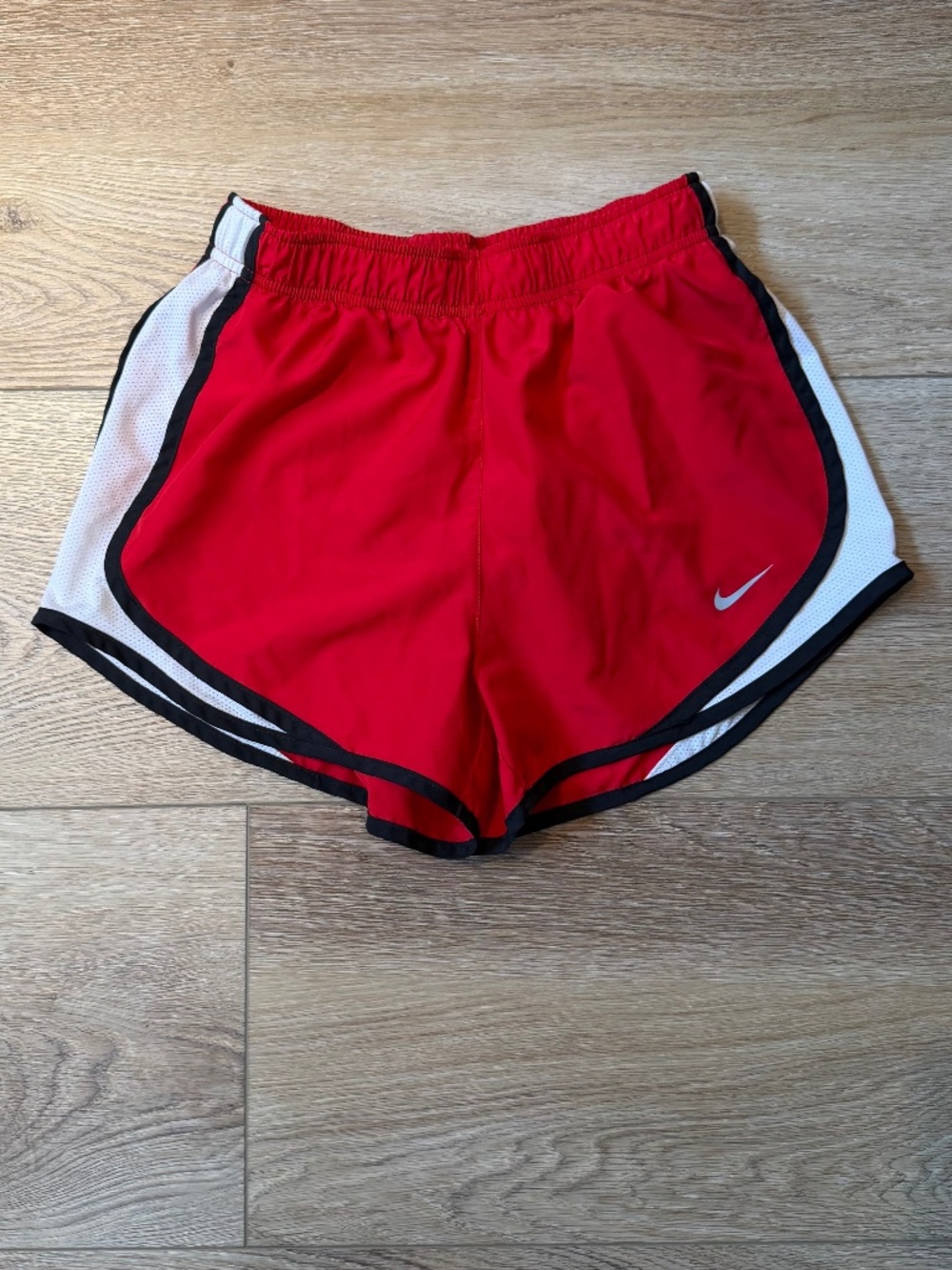Nike Women's Tempo Dri-Fit Running Shorts - Red/White/Black - Size X-Small